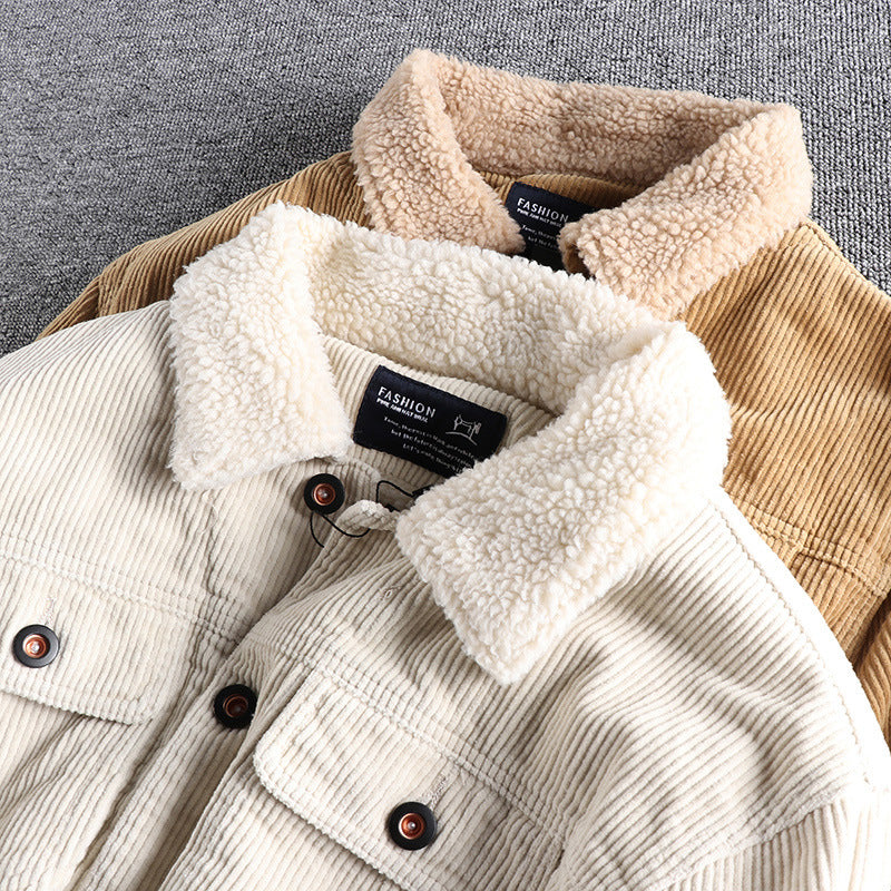 Men's cord jacket with cozy lining and practical pockets Lisslune