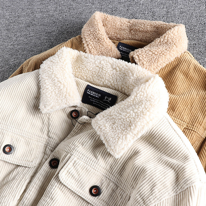 Men's cord jacket with cozy lining and practical pockets Lisslune