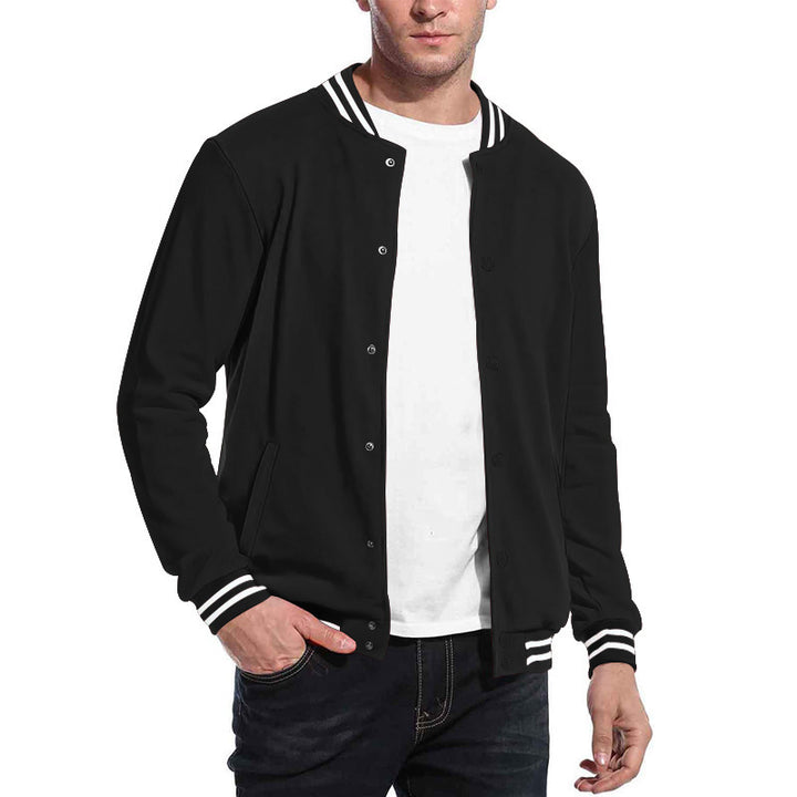 Men's sporty sweatshirt jacket with elegant contrasts and practical pockets Lisslune