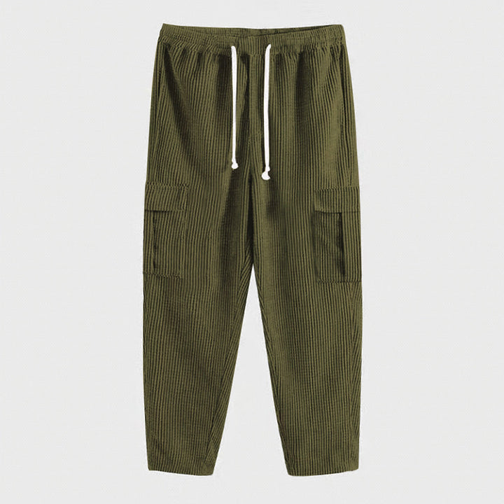 Men's comfortable cargo pants with elastic waistband Lisslune