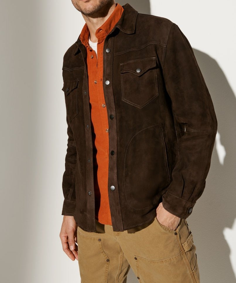 Men's suede jacket in a modern cut with practical pockets Lisslune