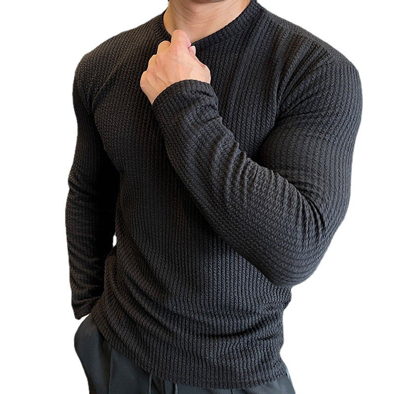 Men's long-sleeve shirt with textured fabric Lisslune