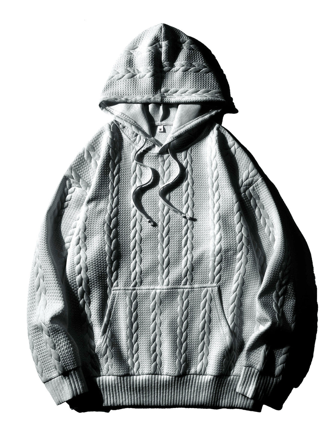 Men's Hoodie with Textured Pattern Lisslune