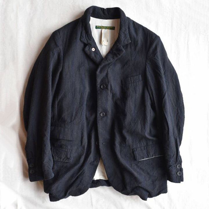 Men's Lightweight Linen Blazer with Casual Fit and Practical Pockets Lisslune