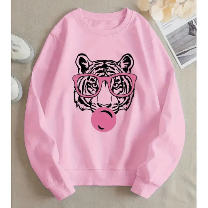 Women's sweatshirt with creative tiger graphic design Lisslune