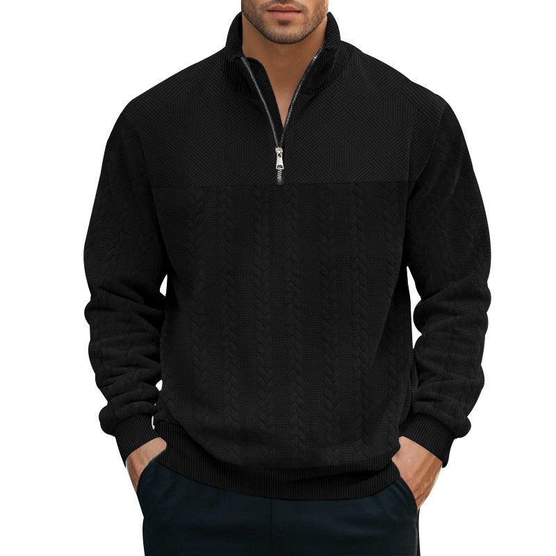 Men's structured sweater with half zipper Lisslune