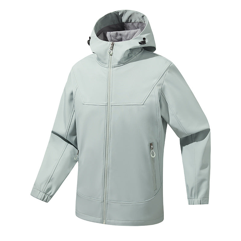 Men's Breathable Softshell Jacket with Adjustable Hood System Lisslune