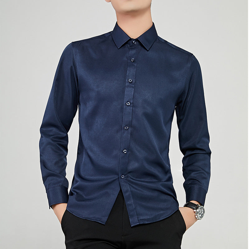 Men's elegant long-sleeve blouse with modern cut Lisslune