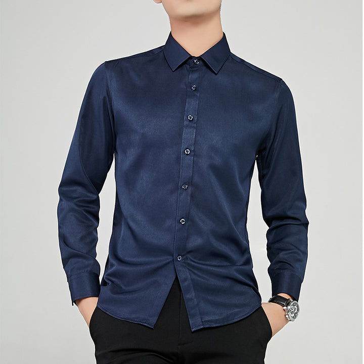 Men's elegant long-sleeve blouse with modern cut Lisslune