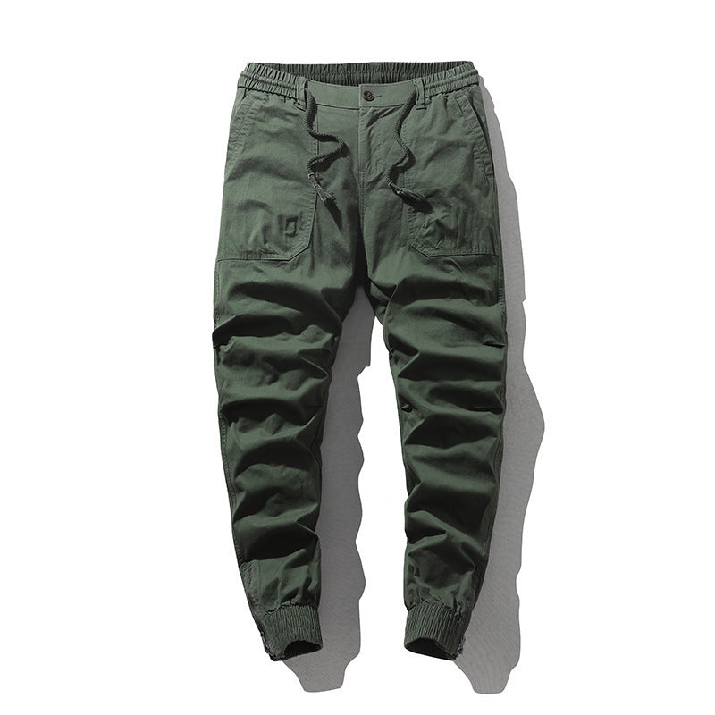 Men's cargo pants with elastic waistband and multiple practical pockets Lisslune