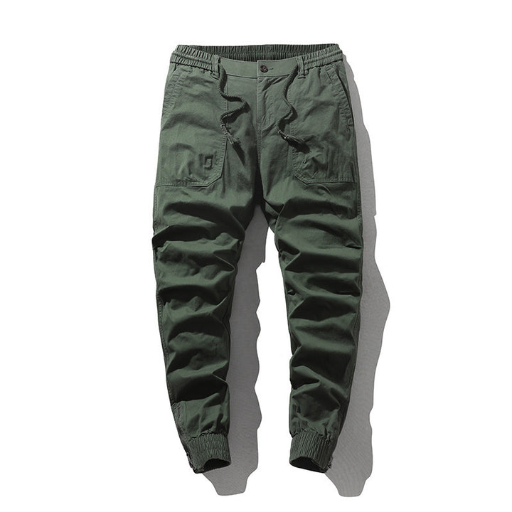 Men's cargo pants with elastic waistband and multiple practical pockets Lisslune