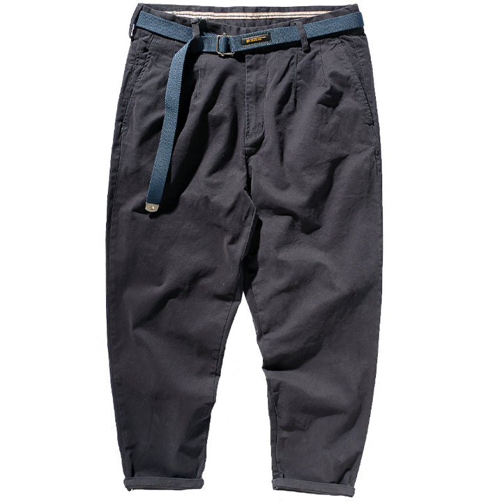 Men's casual cargo pants with adjustable waistband and deep side pockets Lisslune