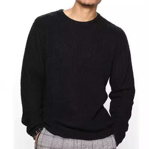 Men's Structured Sweater with Round Neck Lisslune