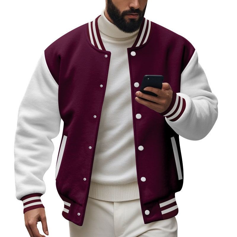 Men's casual bomber jacket with contrasting sleeves and classic cut Lisslune