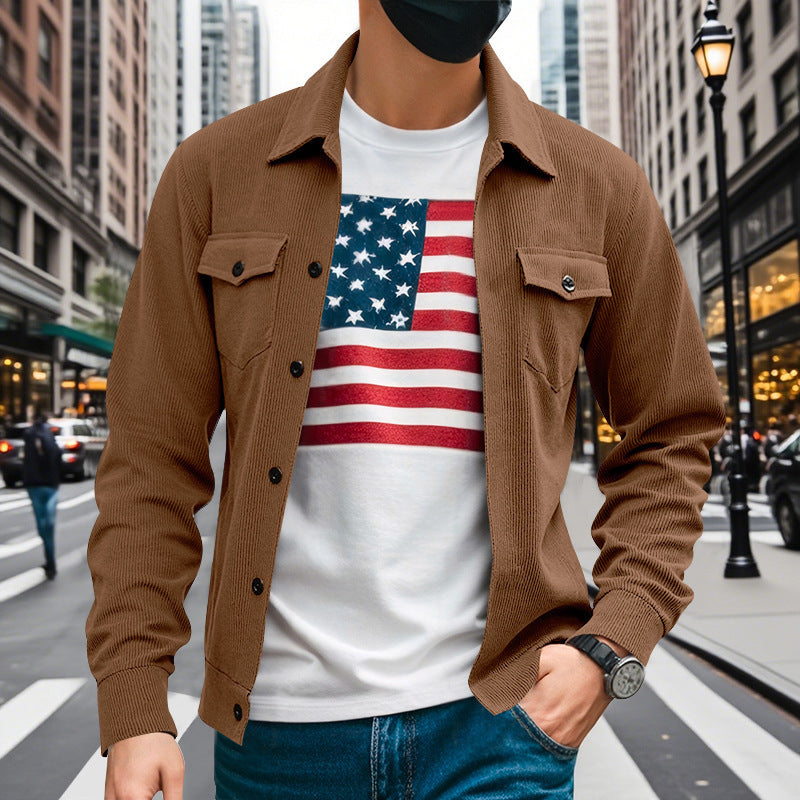Men's casual shirt jacket in structured design Lisslune