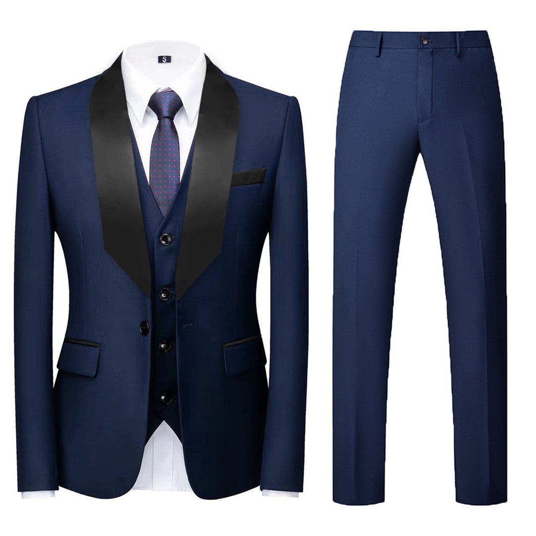 Men's Elegant Three-Piece Suit Set with Shimmering Design Lisslune