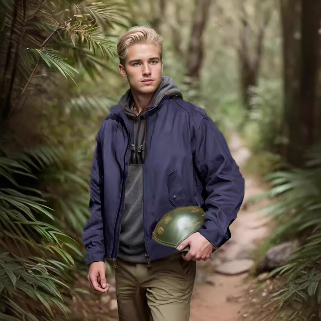 Men's casual outdoor jacket with practical pockets and breathable inner lining Lisslune
