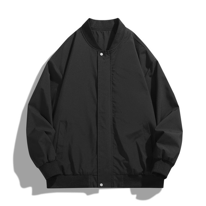 Men's sporty transitional jacket with high collar and practical side pockets Lisslune