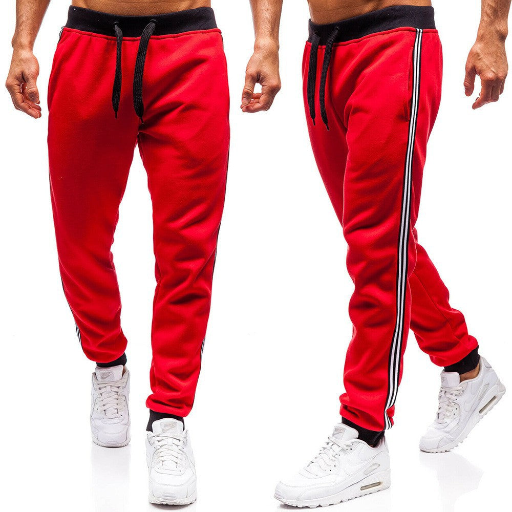 Men's sporty sweatpants with side stripes Lisslune