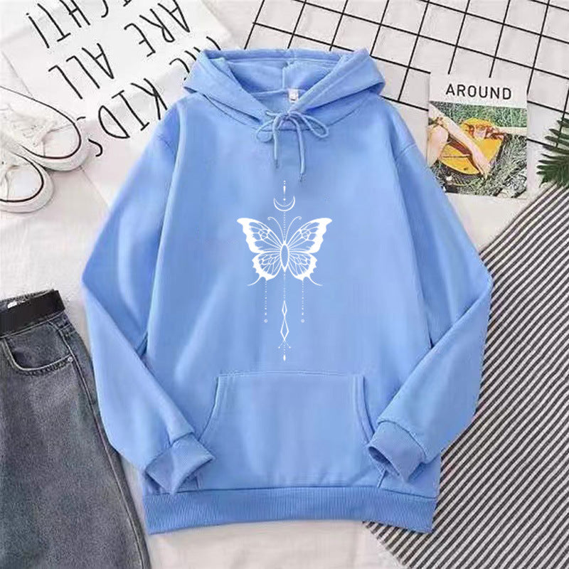 Women's hoodie with stylish butterfly motif Lisslune