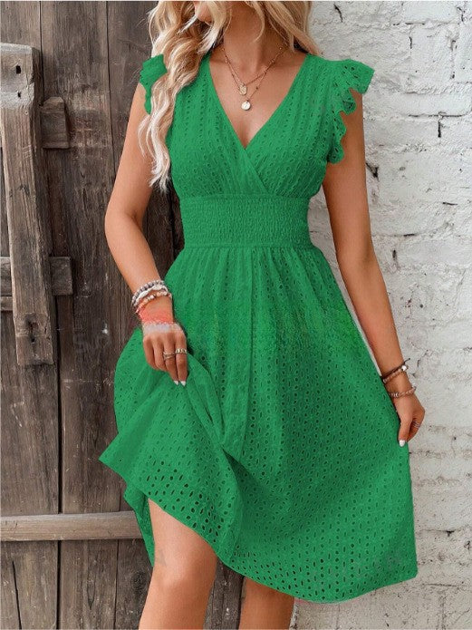 Women’s summer dress with elegant lace sleeves Lisslune