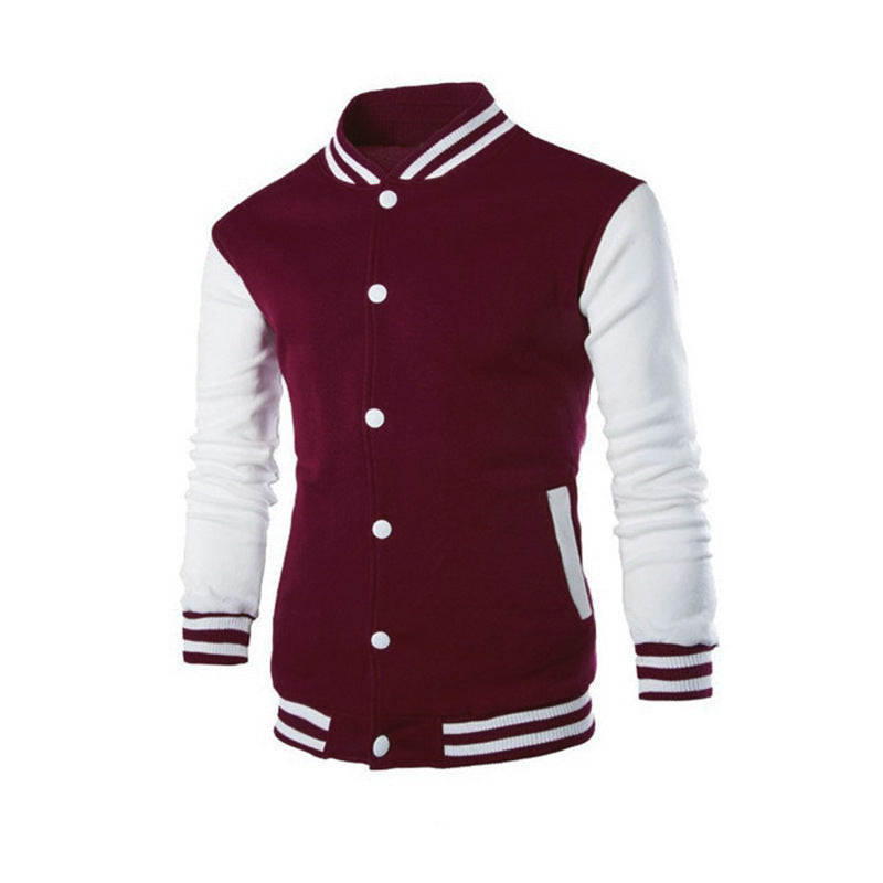 Men's sporty college jacket with contrasting sleeves and comfortable fit Lisslune