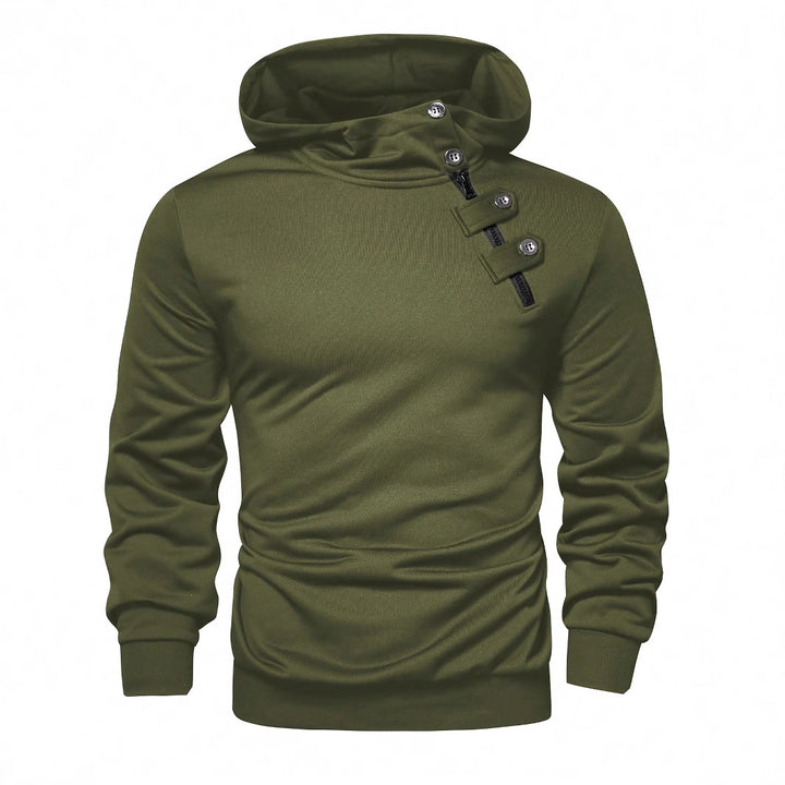 Men's Stylish Hoodie with Asymmetrical Zipper Lisslune