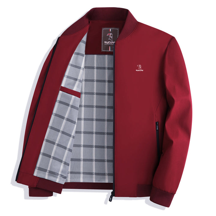 Men's Sporty Bomber Jacket with Light Inner Lining Lisslune