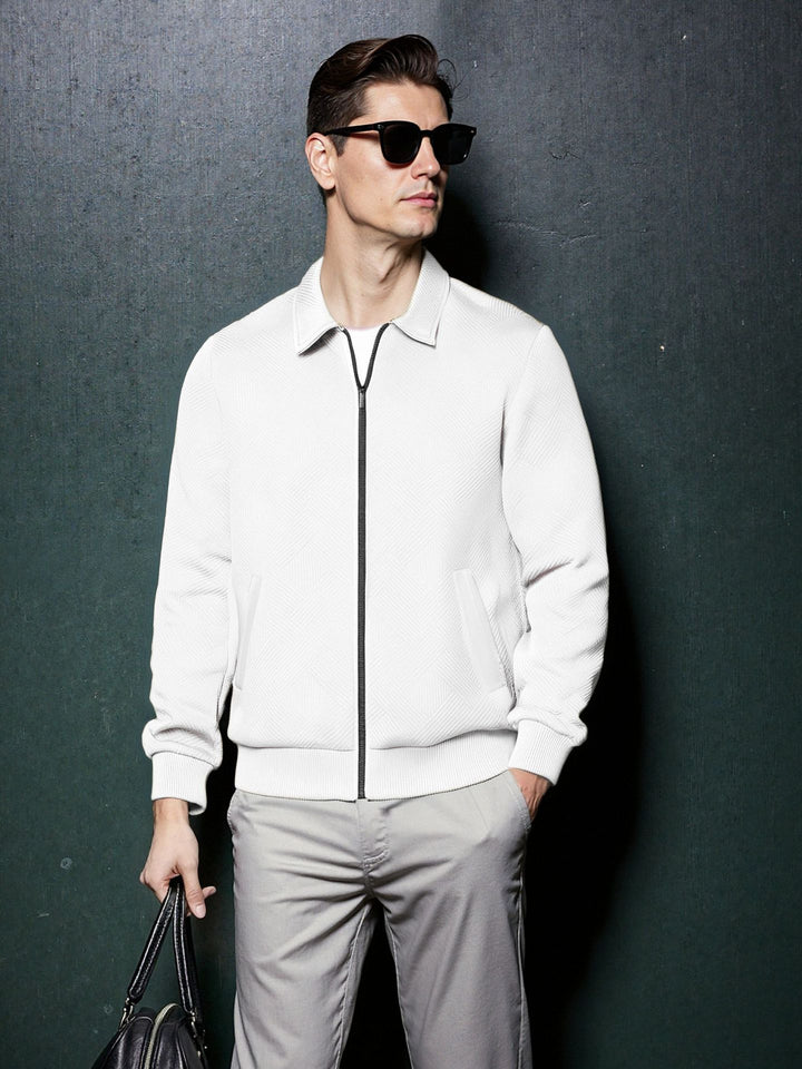Men's sporty jacket with textured design and modern collar Lisslune