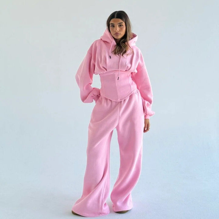 Women's Oversized Hoodie and Wide Pants Set Lisslune