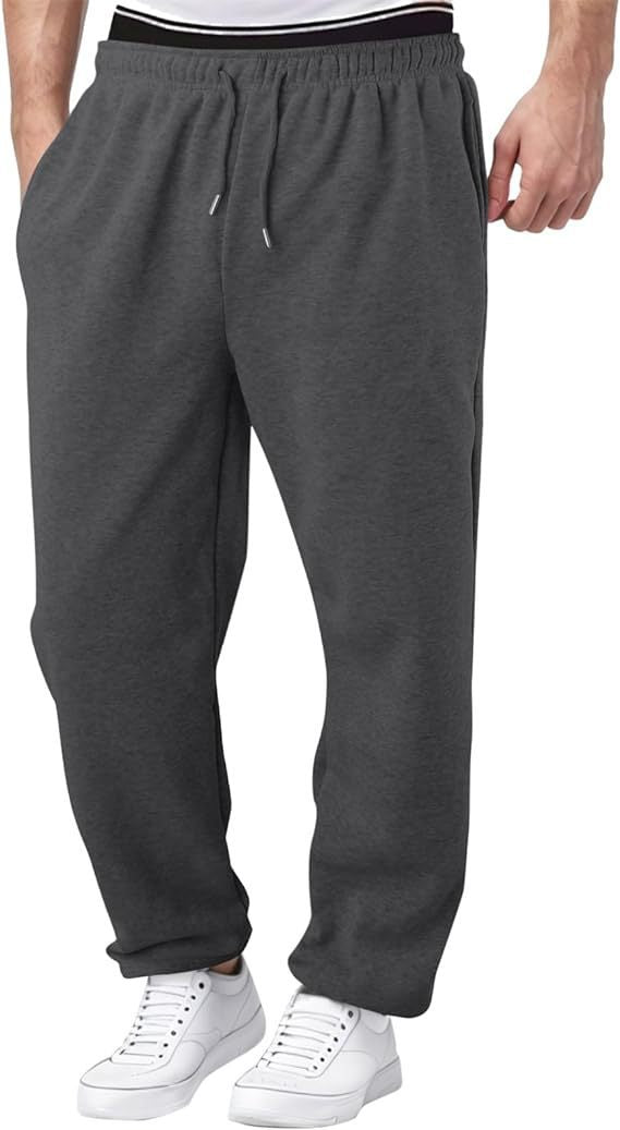 Men's casual leisure pants with elastic waistband and practical pockets Lisslune