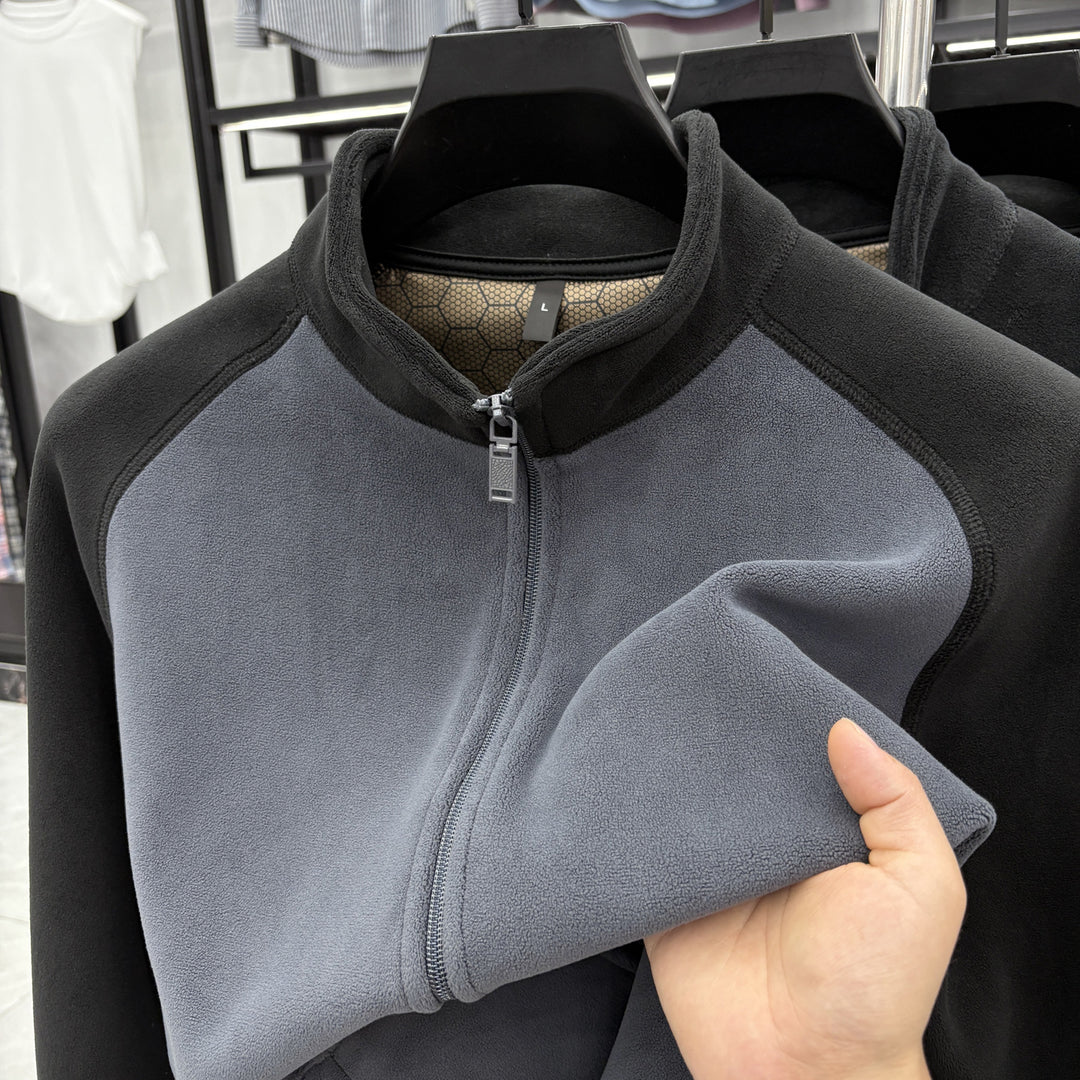 Men's leisure jacket with removable fleece lining Lisslune