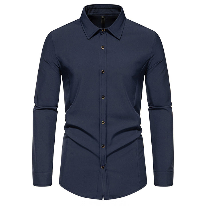 Men's fashionable long-sleeve shirt with elegant cut Lisslune