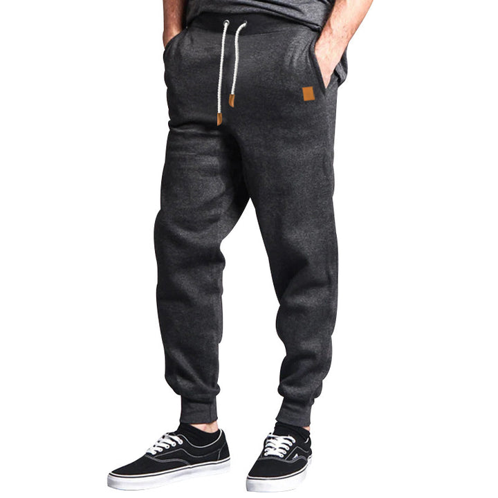 Men's Comfortable Casual Pants in Jogging Style with Drawstring and Elastic Waistband Lisslune