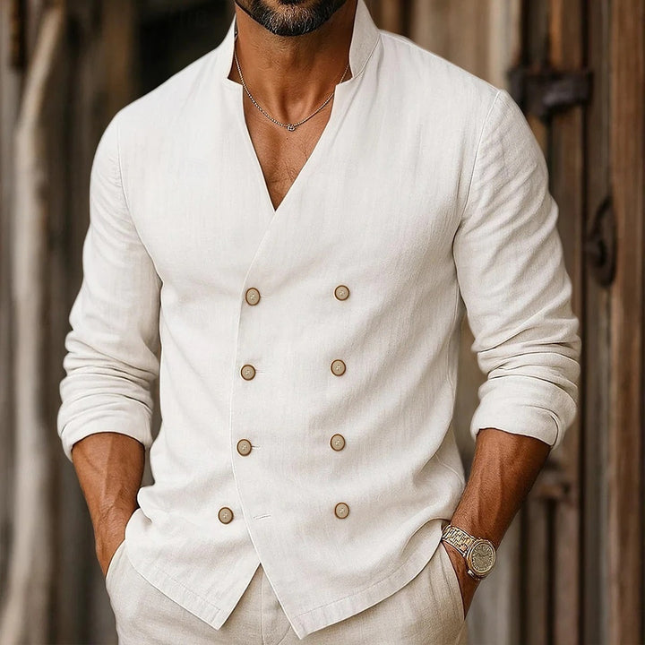 Men's stylish shirt with double button placket Lisslune