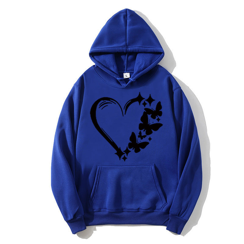 Women's hoodie with creative heart and butterfly design Lisslune