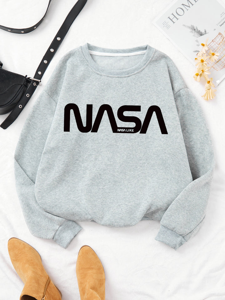 Women's casual sweatshirt with grand NASA logo Lisslune