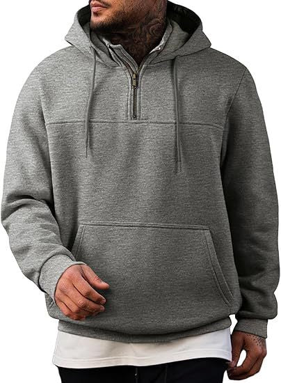 Men's hoodie with practical zipper and side pockets Lisslune