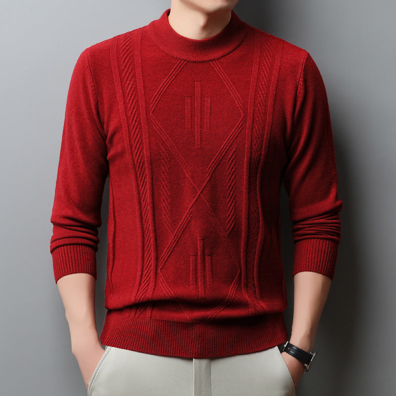 Men's knit sweater with modern structured design Lisslune