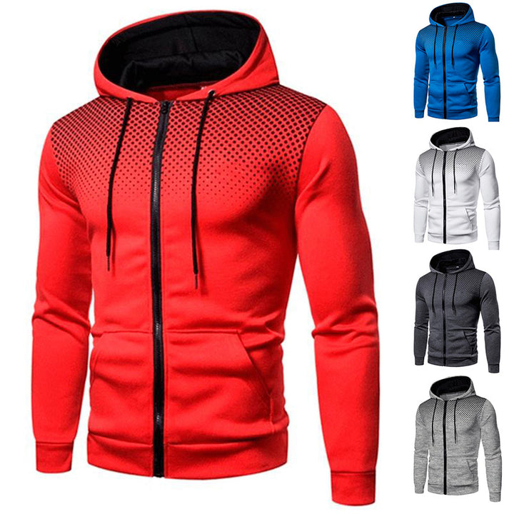 Men's sporty hoodie with full zip and breathable inserts Lisslune