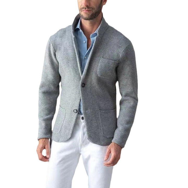 Men's knit blazer with elegant look and practical pockets Lisslune
