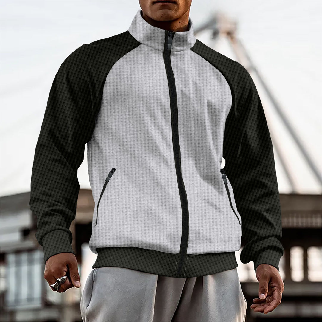 Men's sporty jacket with functional pockets and raised collar Lisslune