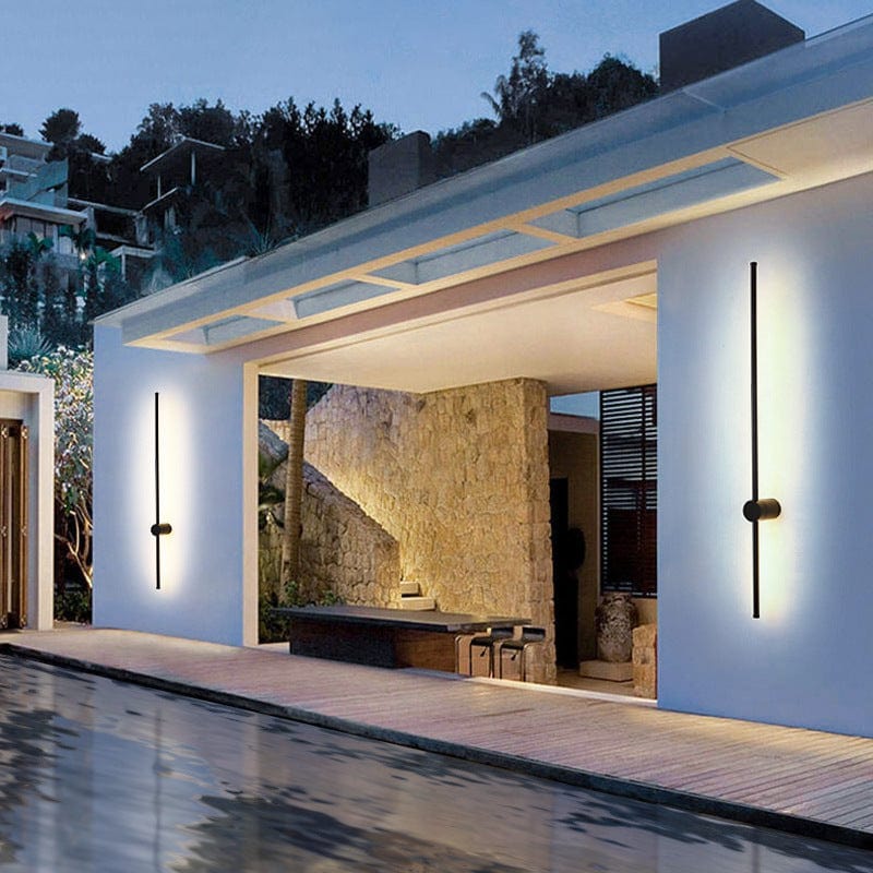Lisslune | LED Outdoor Wall Light Fixture - Waterproof Luminous Line Design for Patios, Gardens & Walkways