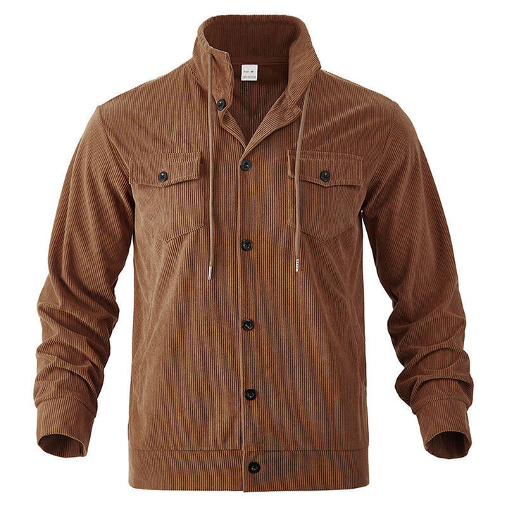 Men's cord jacket with practical chest pockets and drawstring Lisslune
