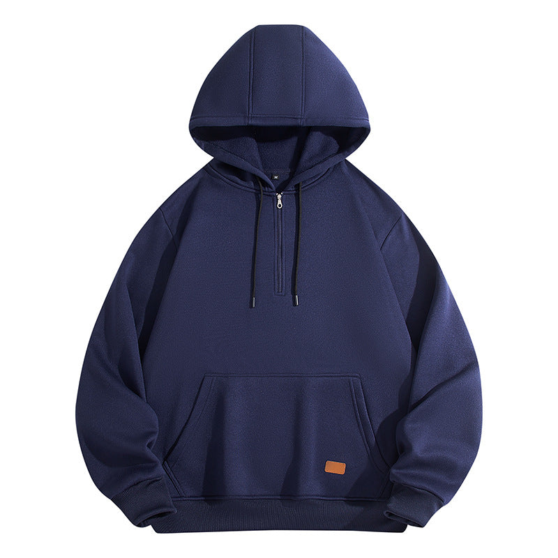 Men's stylish hoodie with half zip and comfortable fit Lisslune