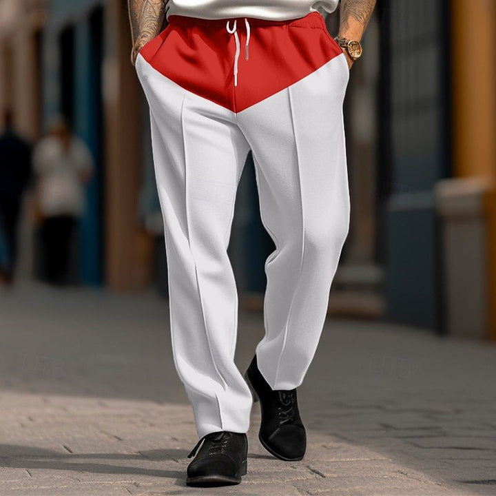 Men's sporty jogging pants with contrast details and adjustable drawstring Lisslune