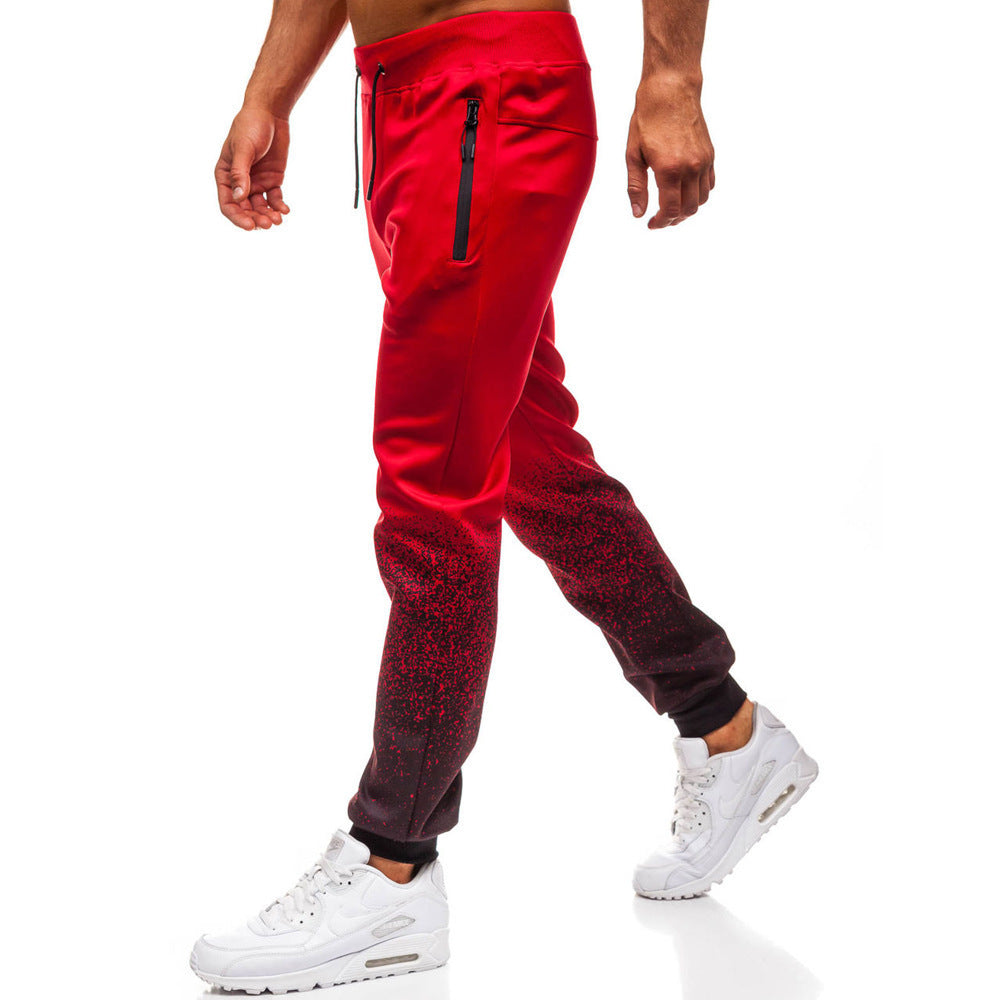 Men's Athletic Jogging Pants with Side Zipper Pockets Lisslune