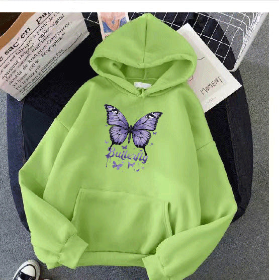 Women's hoodie with colorful butterfly motif Lisslune