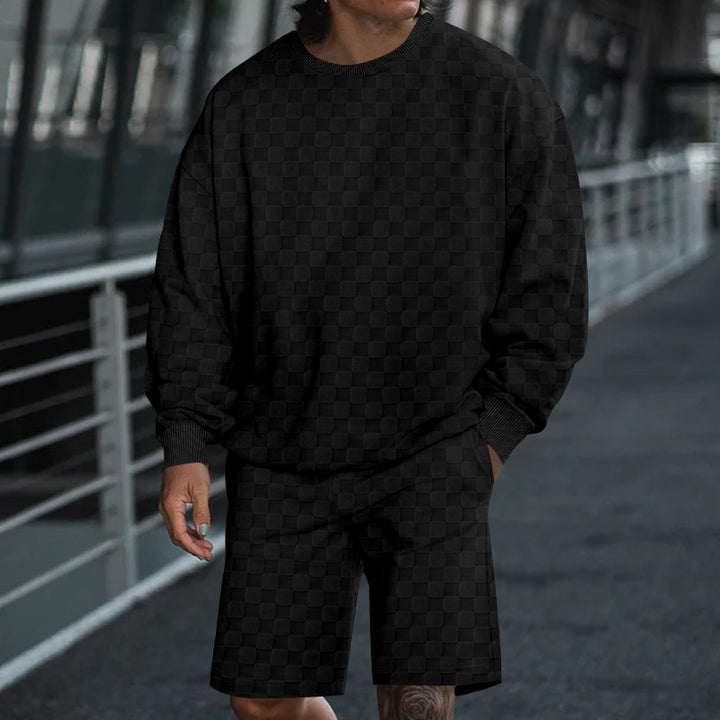 Men's casual sweatshirt and shorts set Lisslune