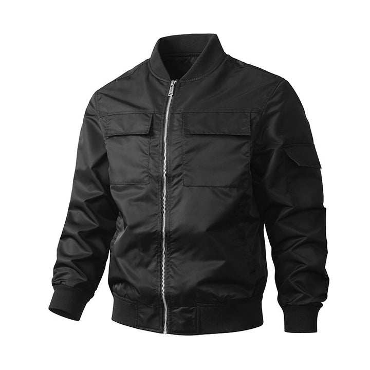 Men's modern bomber jacket with practical zip pockets Lisslune